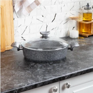 Pietra - 26 cm Sığ Granit Tencere OMS017