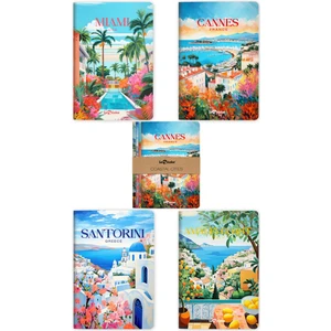 4'lü Coastal Cıtıes Defter Seti Çizgisiz 13X20
