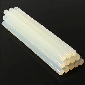 WellHise Beyaz Çubuk Silikon 11mm Kalın Sıcak Mum Silikon 22cm 10 ADET