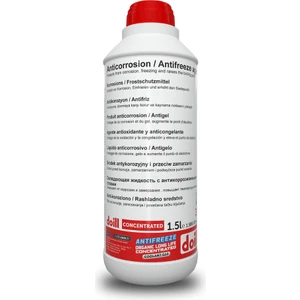 Konsantre - Saf 1.5 Litre Kırmızı Organik Antifriz - G12 (Üretim Yılı: 2025)