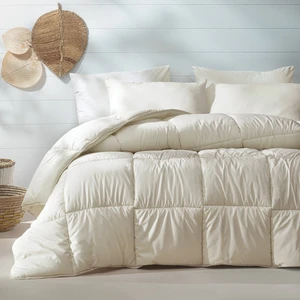 Bedding Macaron Çift Kişilik Yorgan - Yastık Set - Krem