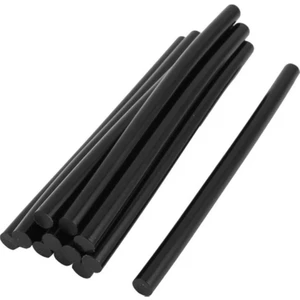 WellHise Siyah Çubuk Silikon 11mm Kalın Sıcak Mum Silikon 22cm 10 ADET