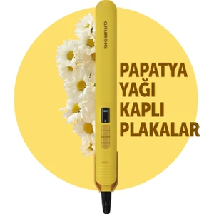 HS 7033 Botanika Papatya Yağı Kaplı Plakalı İyonik Saç Düzleştirici
