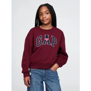 Kız Çocuk Bordo Vintage Soft Sweatshirt