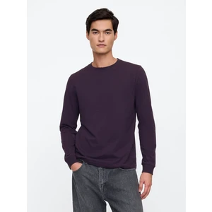 Erkek Mor Everyday Soft Bisiklet Yaka T-Shirt
