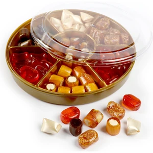 Hacı Şerif El Yapımı Karışık Akide Şekeri 400 gr Yuvarlak Kutu