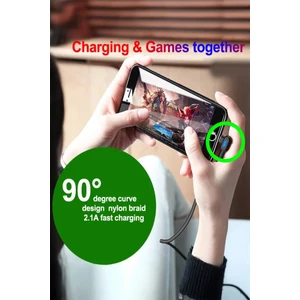 Lightning 90 Derece 3A Şarj ve Data Kablosu - 2 mt