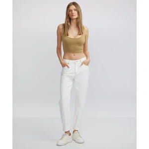 Kontrast dikişli mom fit jean pantolon IW6240018003003