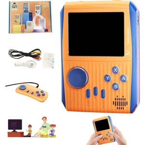 S1 Çocuk Mini El Tipi Retro Oyun Konsolu 500 Klasik Oyun, Taşınabilir El Tip 3 Inç Ekranlı