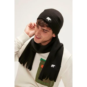 Bad Bear Standart Kalıp Siyah Erkek Atkı - 21.02.43.001_BADMAN Scarf