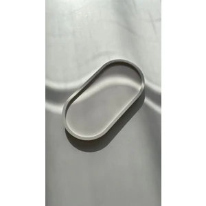 Cey Design Dekoratif Oval Takı Biblo Mum Tabağı Altlık