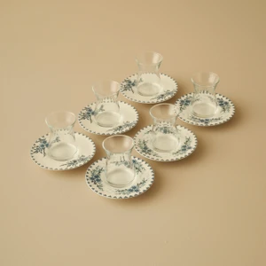 Bleu Blanc 6'lı Çay Bardağı Seti Mavi (132 Cc)