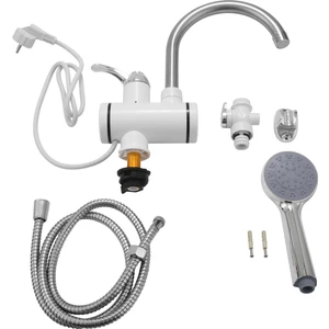 Çıkarılabilir Duşlu Lavabo Musluğu Elektrikli ve Anında Sıcak Su Soğuk LED Sıcaklık Göstergesi Ab Fişi (Yurt Dışından)