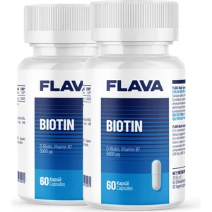 FLAVA BİOTİN 5000mcg - 60 Kapsül x 2 Adet