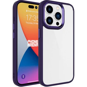 Storepgs iPhone 15 Pro Max Kılıf Krom Kapak-Derin Mor