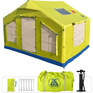 - Tourus 4 Mevsim Şişme Kamp Çadırı 320X250X220 cm 4-6 Kişilik Şişme Çadır