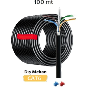 Dış Mekan Cat6 Internet Kablosu (100 Metre) 2 Katlı Yüksek Hız Outdoor Cable