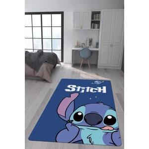 Doruklar Home Collection Kaymaz Taban Makinada Yıkanabilir Dijital Baskı Stitch Desenli Çocuk Odası Halısı 0002