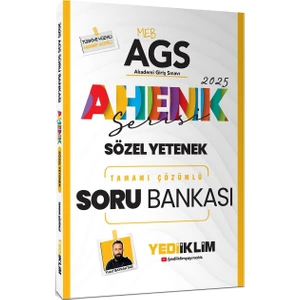 Yediiklim Yayınları   2025 Meb Ags Ahenk Serisi Sözel Yetenek Tamamı Çözümlü Soru Bankası