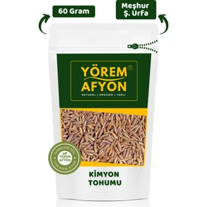 Yörem Afyon Meşhur Şanlıurfa Lezzet Garantili Keskin Kokulu Tane Kimyon Tohumu | 60gr.
