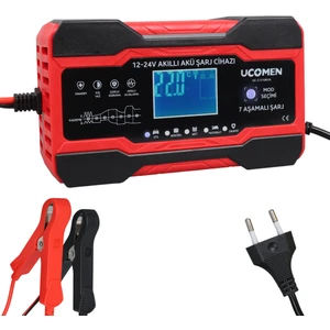 Ucomen UC-C121001A 12/24 Volt 10 Amper LED Göstergeli Akü Şarj Cihaz
