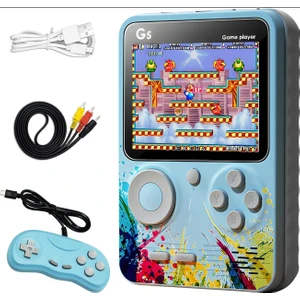 G5 Retro 3 Inç Elde Taşınabilir Oyun Konsolu Tv Bağlanabilir  Dahili 500 Klasik Oyun Desteği