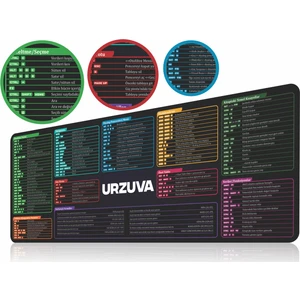 Mouse Pad Büyük Boy Xl Kaydırmaz 80*30 cm Excel Tablosu Kısayol Tuşları Mousepad Dikişli Kenar
