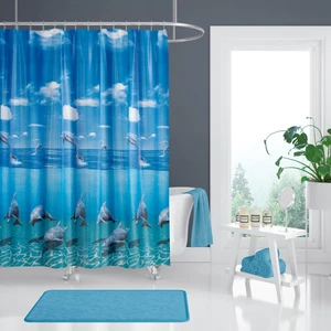 Banyo Perdesi 1x180x200 Tek Kanat Duş Perdesi Halka Hediyeli Duşakabin Perdesi Duşakabin Perdesi 8852