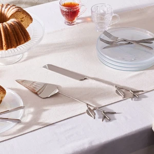 Karaca Home Leaf Gümüş Servis Bıçak ve Spatula Seti