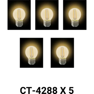 CT-4288 Günışığı 4W Fılament LED Ampul E27 5'li
