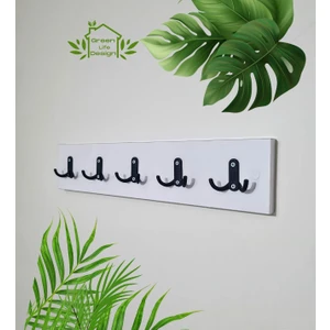 Green Life Design Portmanto Duvar Askılığı Modern Elbise Askılığı 5'li Metal Askılıklı