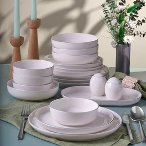 Güral Porselen Bilbao 54 Parça 12 Kişilik Yemek Takımı Gümüş Yaldız 220