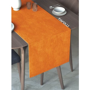 Turuncu Renk Kadife Dokulu Runner Dream Series 40 x 140