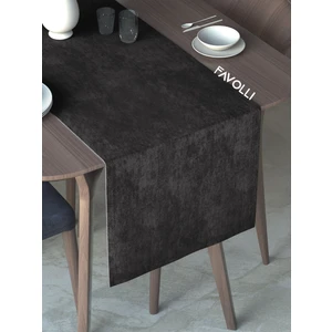 Gri Renk Kadife Dokulu Runner Dream Series 40 x 140
