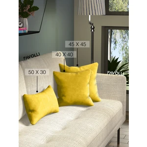 Kadife Dokulu Hint Sarısı Kırlent Kılıfı Dream Serisi Punch Için Uygun Gizli FERMUAR40 x 40 cm