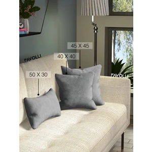 Kadife Dokulu Metalik Gümüş Kırlent Kılıfı Dream Serisi Punch Için Uygun Gizli FERMUAR50 x 30 cm