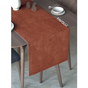 Kiremit Rengi Kadife Dokulu Runner Dream Series 40 x 140