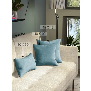 Kadife Dokulu Sis Mavisi Kırlent Kılıfı Dream Serisi Punch Için Uygun Gizli FERMUAR50 x 30 cm