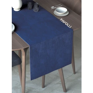 Safir Rengi Kadife Dokulu Runner Dream Series 40 x 140