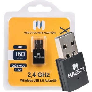 MAGBOX 802.11N MİNİ 7601 CHİPSET 2.4GHZ 150 MBPS HD UYDU ALICI UYUMLU USB STİCK WİFİ ADAPTÖR