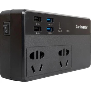 POWERMASTER CZ02/12V-24V 12-24 VOLT 200 WATT 4 USB + TYPE-C GİRİŞLİ ARAÇ POWER INVERTER