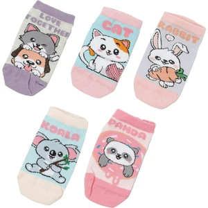 Panda 5 Lı Ptk-G 4pr Çok Renkli Kız Çocuk 5'li Patik Çorap