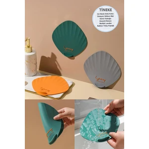 Deniz Kabuğu Desenli Kötü Koku Önleyici Silikon Mat Banyo Mutfak Lavabo Balkon Tıkaç Kapağı Gri