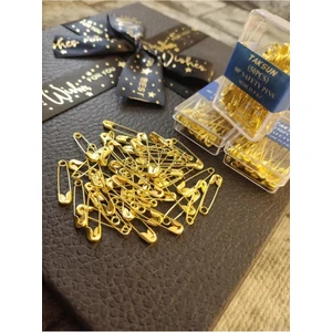Mini Çatal Iğne Sarı 50 Adet 2cm Çengelli Sarı Iğne Gold Çengelli Iğne