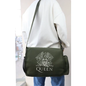 Fuddy Moda Queen Yazılı Postacı Çantası, Unisex Legend Rock Band Baskılı Omuz Çantası