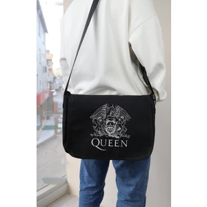 Fuddy Moda Queen Yazılı Postacı Çantası, Unisex Legend Rock Band Baskılı Omuz Çantası