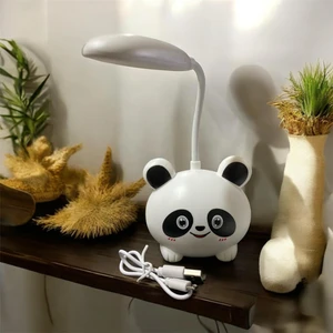 Çerçi Melek Panda Şeklinde Kalem Traşlı Şarjlı Masa Lambası