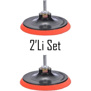 2'li Set Polisaj Zımpara Aparatı Zımpara Tabanlı M14 Matkap Aparatlı Parça Cırt Zımpara Matkap Aparatı Avuç İçi Taşlama Kiti