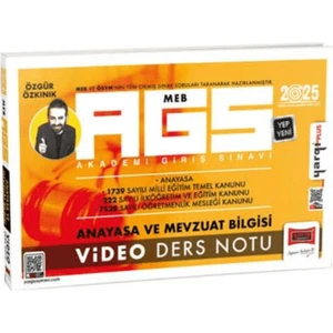 Yargı Yayınevi 2025 Meb / Ags Anayasa ve Mevzuat Bilgisi Video Ders Notu - Özgür Özkınık