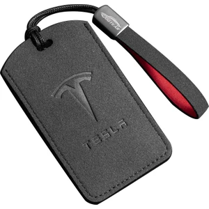 Uygulanabilir Tesla Kart Anahtarlık Model3 Kabuk Tesla Modifiye Araba Kartı Kılıfı Iki Renkli Uzun Deri Halat Çanta Tokası (Tesla Kart Kılıfı + Iki Renkli Uzun El Ipi) (Yurt Dışından)